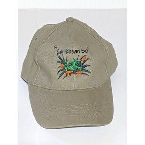 Caribbean Sol Tree‎ Frog Orlando Adjustable 100% Cotton Baseball Cap Hat Tan